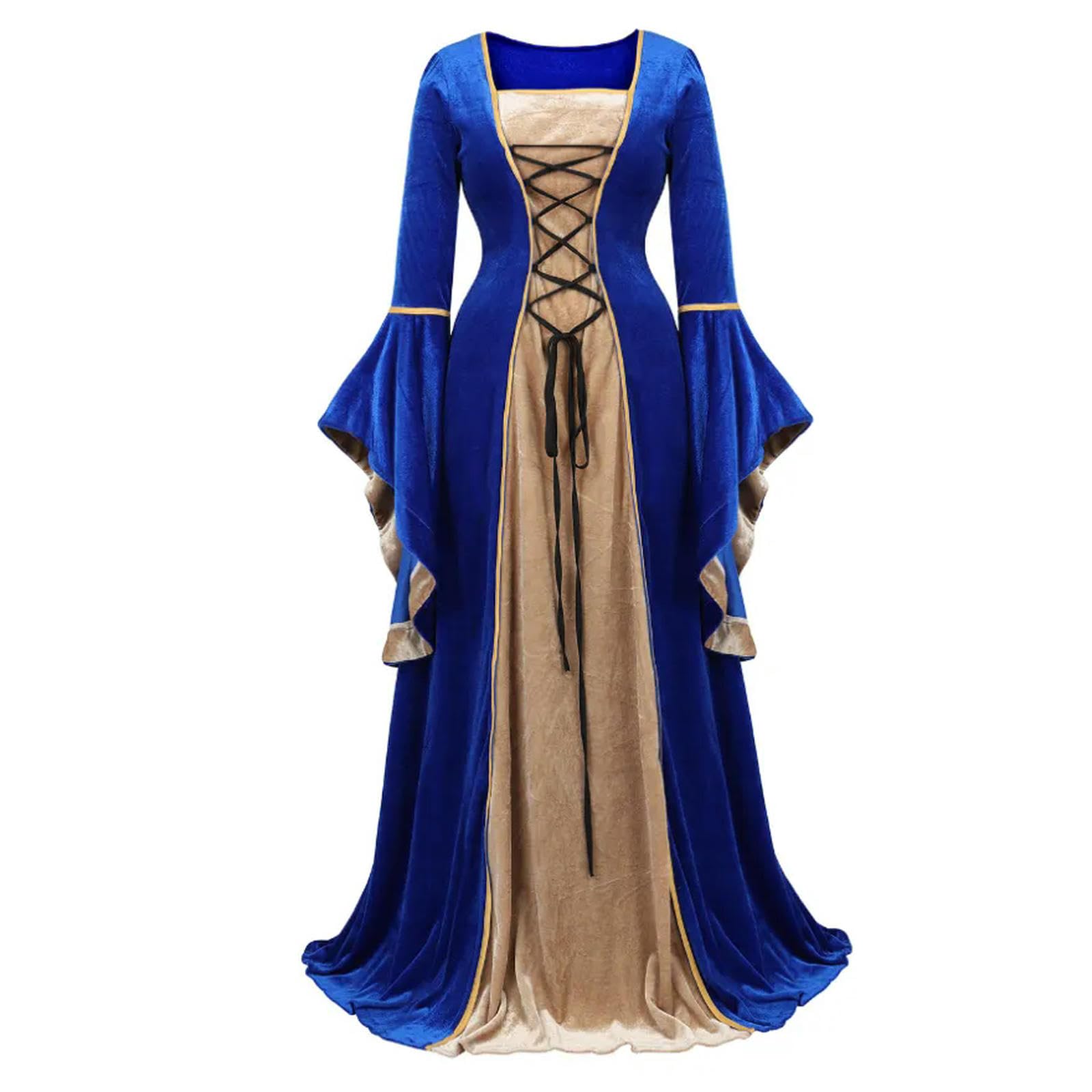 Abito Gotico Medievale Per Donna – Lungo, Vintage, Perfetto Per Halloween, Carnevale E Cosplay - 2
