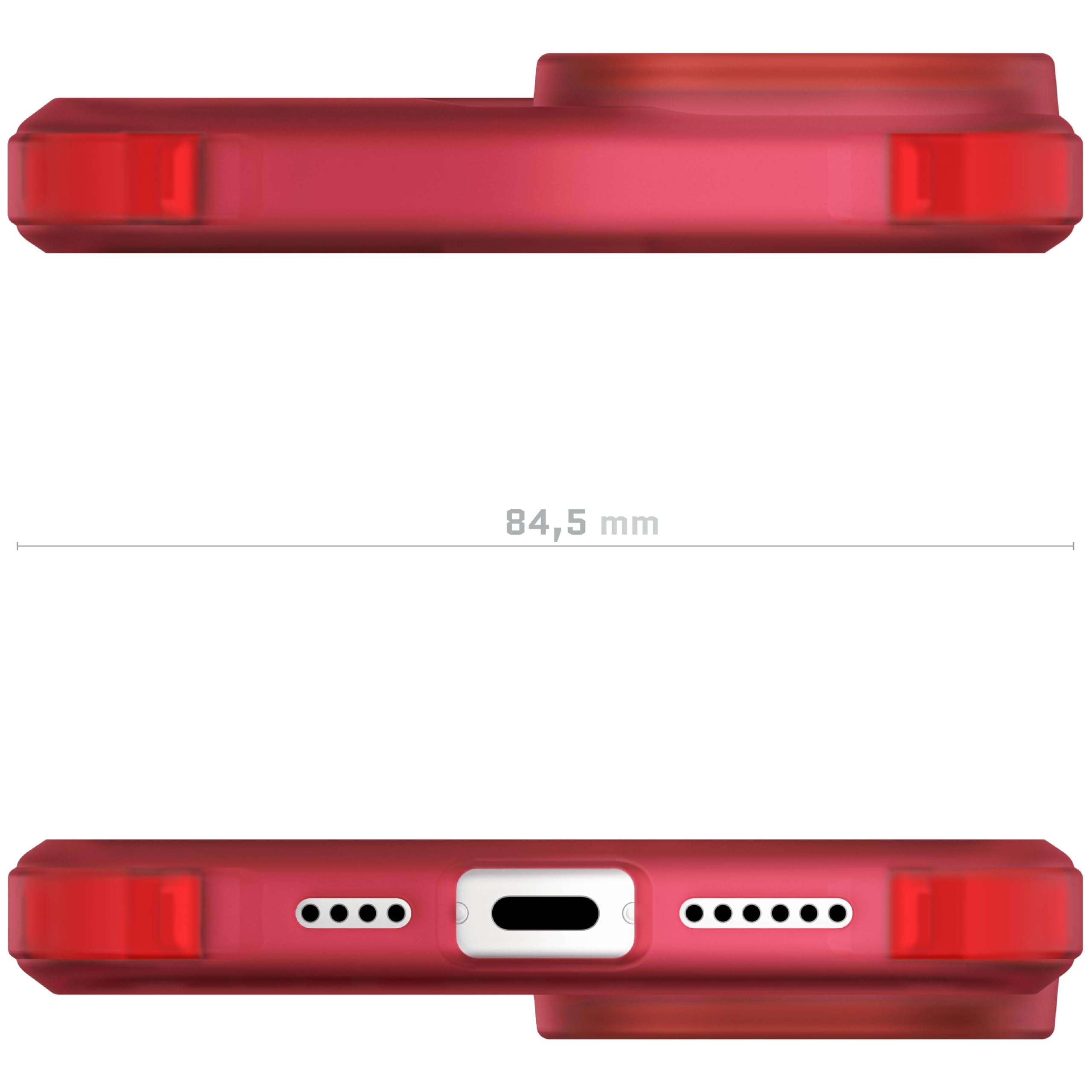 Ghostek Covert MagSafe - Funda transparente de silicona a prueba de golpes para Apple iPhone 15 Plus, compatible con MagSafe magnético (6.7 pulgadas, rojo)