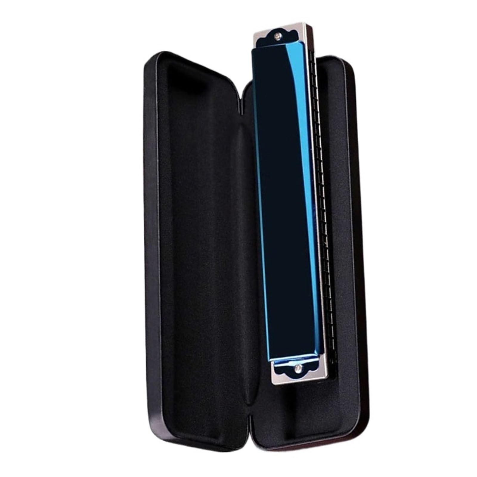 Armonica A Bocca Polifonica A 24 Fori Tonalità Do Argento Bk armonica Strumento Professionale(24 C blue)