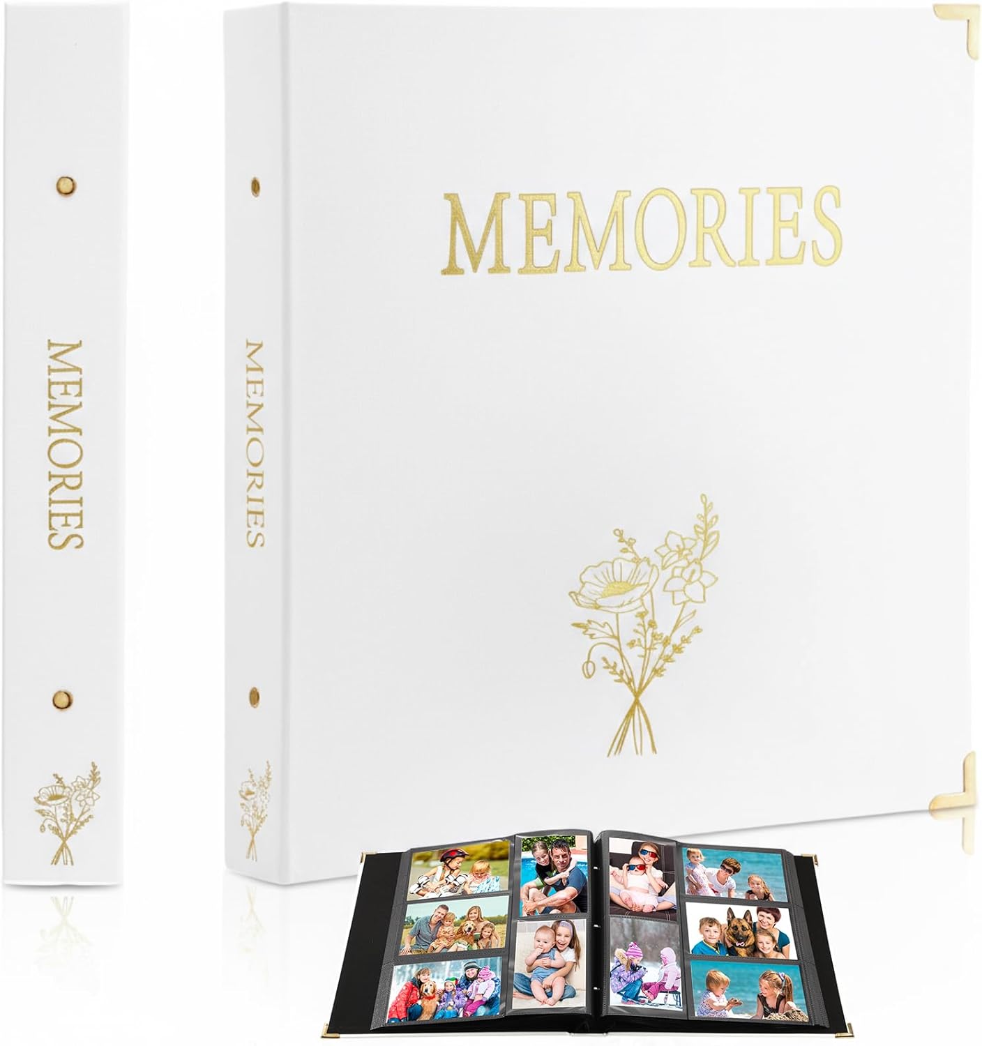 Yexiya PU Leather Photo Album 4x6” 500 Pockets Extra Large Capacity Hold Horizontal and Vertical Photos Family Wedding Anniversary Travel Picture Albums of Unique Memories