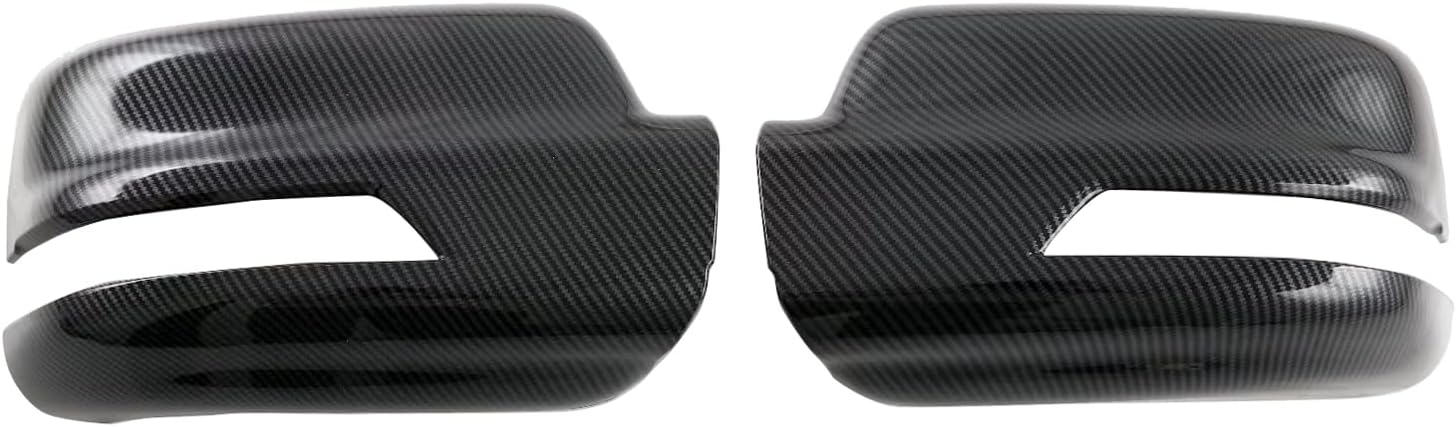 for Dodge Ram 1500 TRX 2021-2023 Carbon Fiber Black Side Door Mirror Cover Trim 2pcs Car Accessories