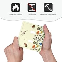 Vista 255 de Placa de pared dúplex de receptáculo de dispositivo de 1 gang de madera envejecida blanca gris con veta de tablón, cubierta de enchufe eléctrico