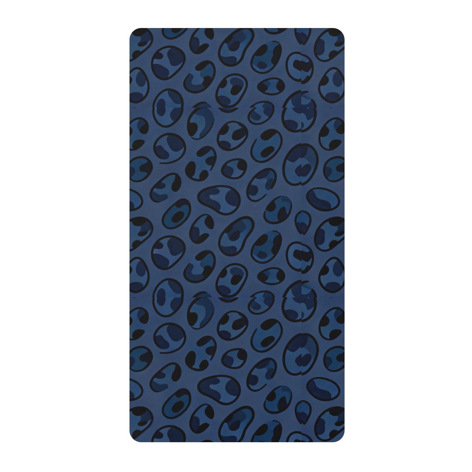 Drap de berceau bleu léopard en coton nouveau-né décoration chambre