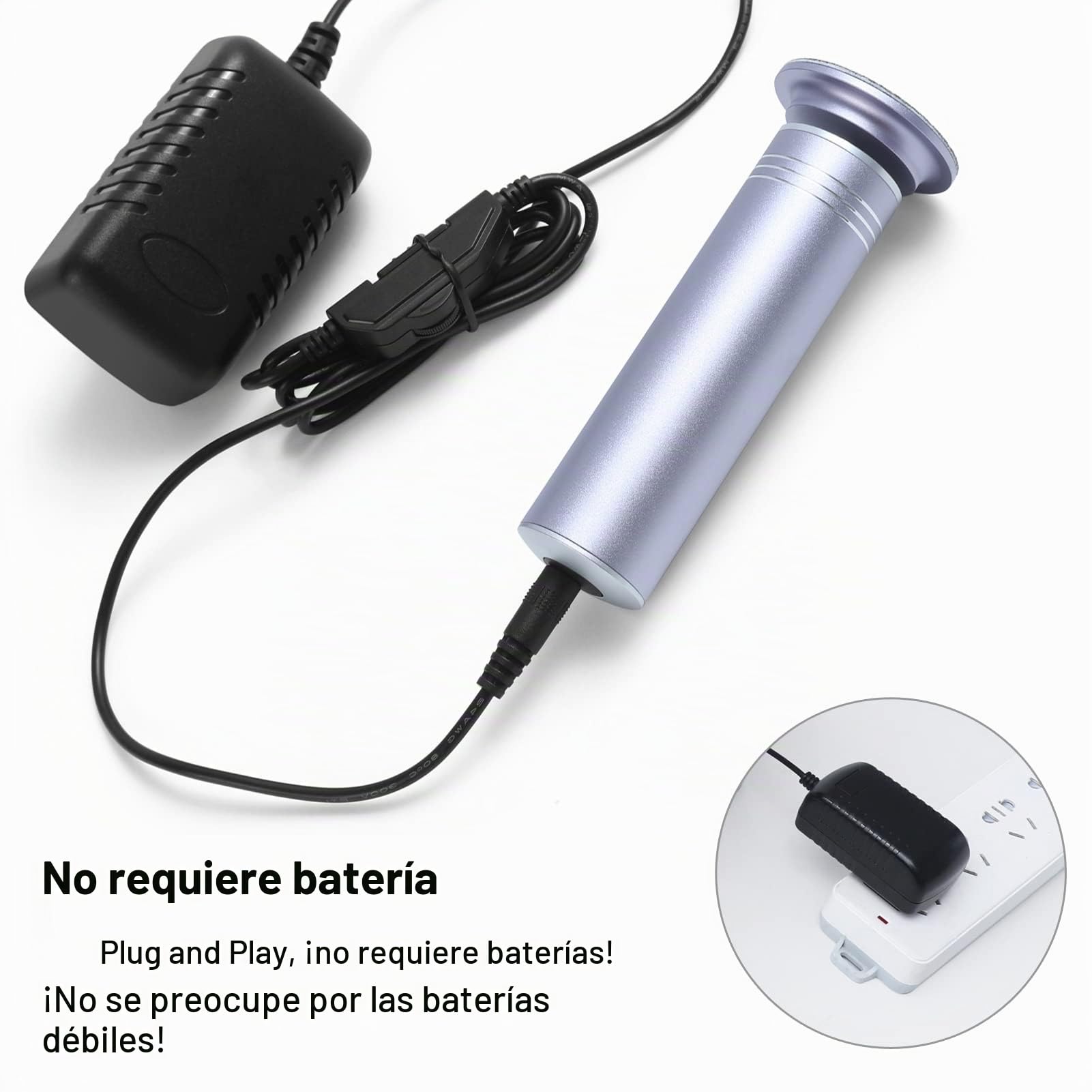 Lima de pies eléctrica ajustable, velocidad profesional, lima intercambiable para pieles muertas y agrietadas, 60 almohadillas de lijado de repuesto (gris)