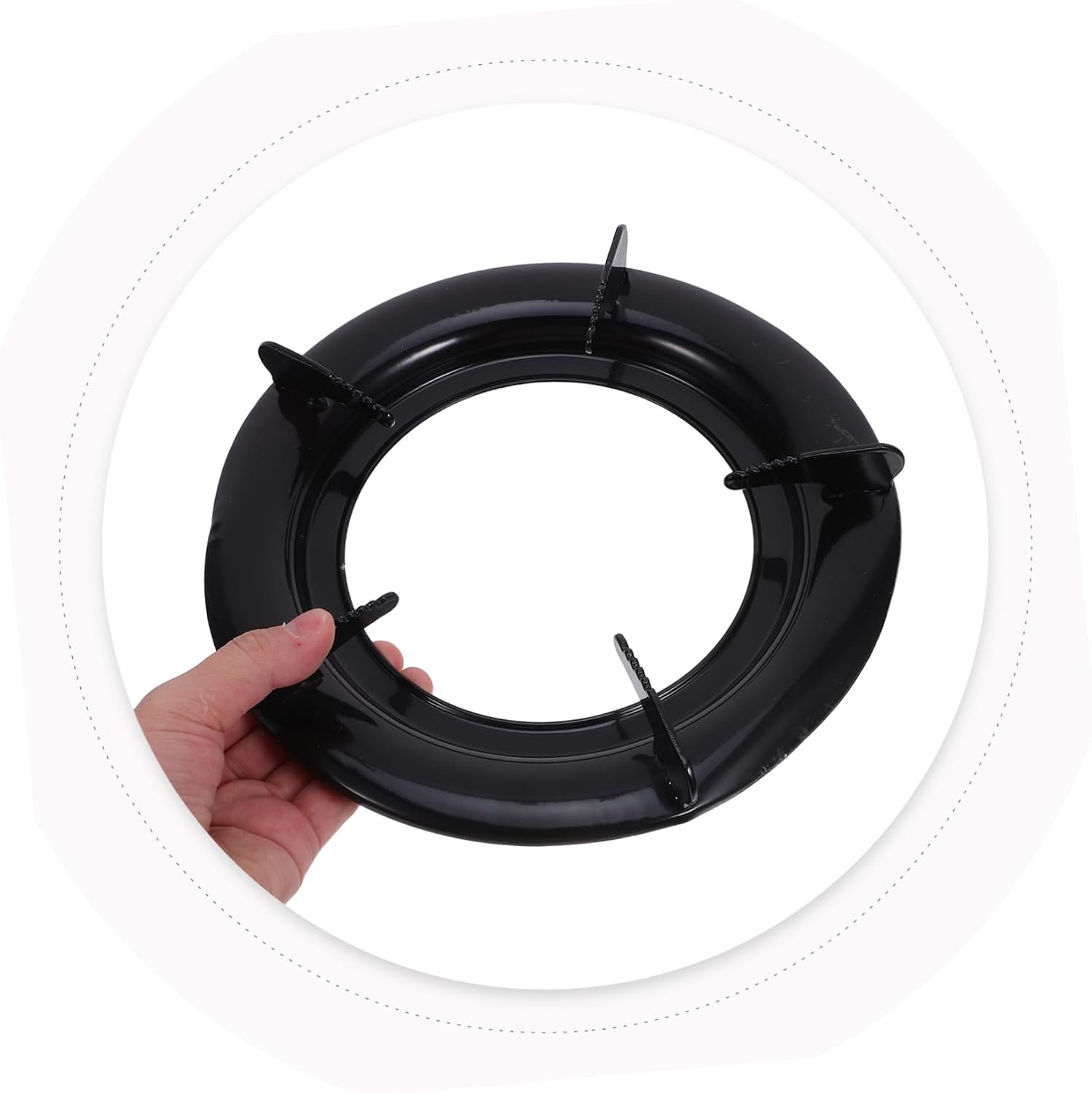 Garneck 3Pcs High Grade Iron Wok Rings Replaceable Gas Stove Supports Smooth Surface Wok Rack for Use