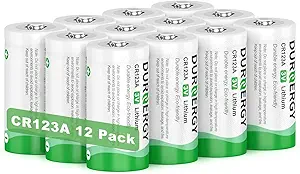 CR123A Lithium Batteries 12 Pack 3 Volt 10 Year Shelf Life High Power 123A Battery Compatible with CR17345, CR17335