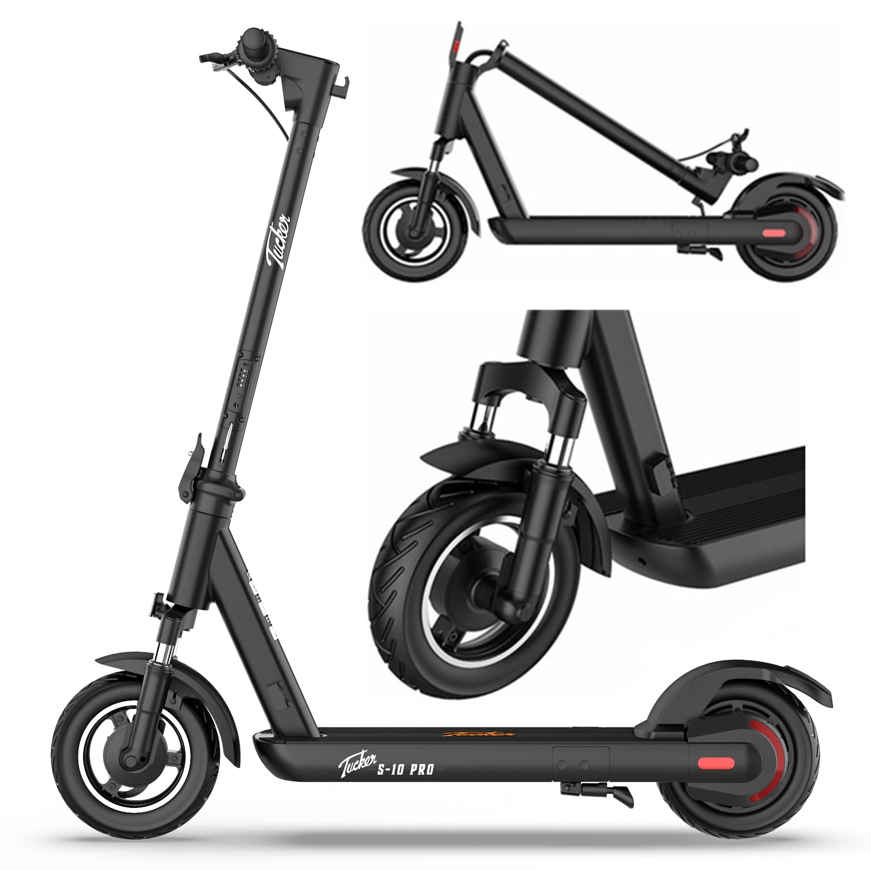 Buy Tucker S10 Pro Folding LongRange Electric Scooter; Dual Front