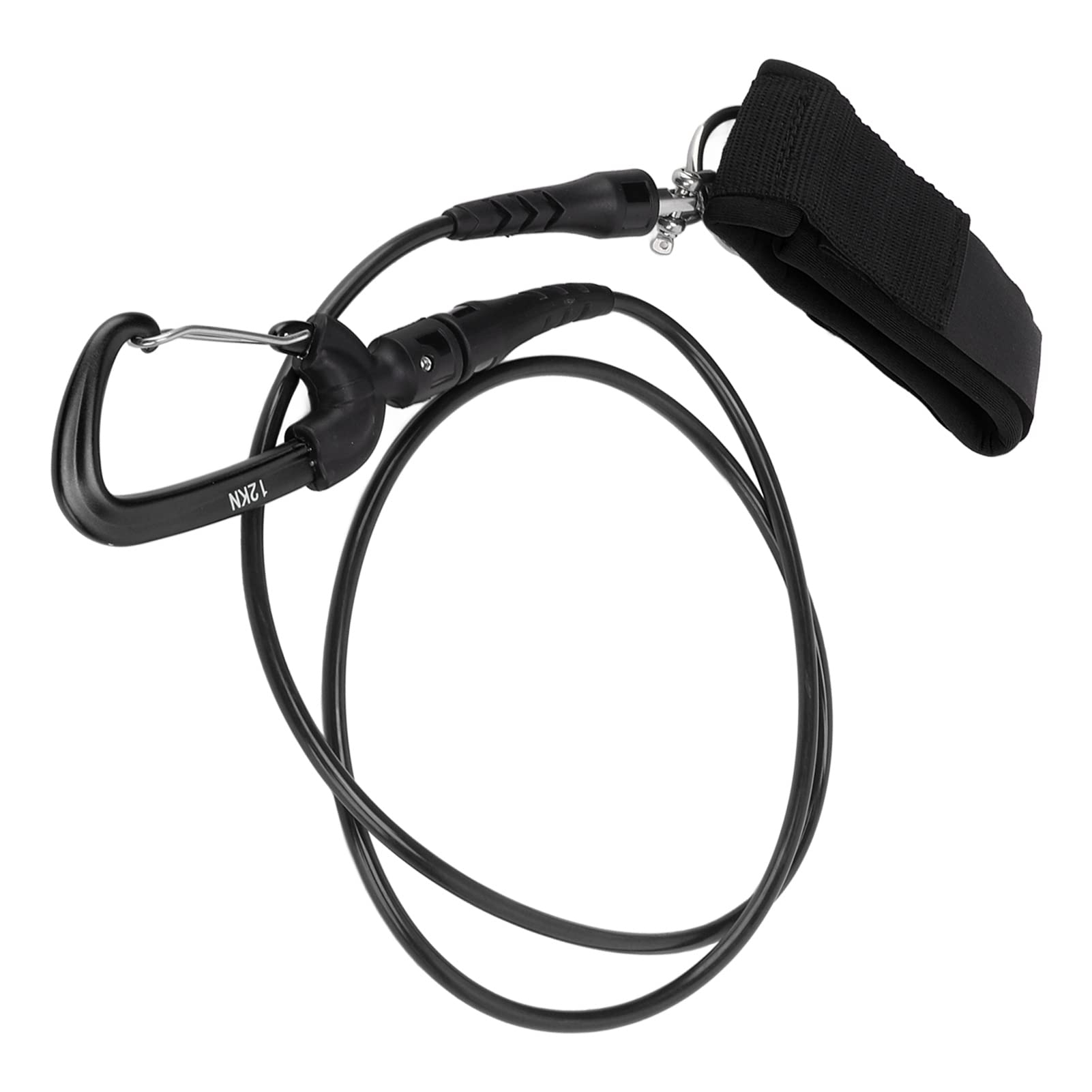 CHICIRIS Laisse de Lanière D'apnée, Corde de sécurité de Plongée avec Mousqueton de Bracelet pour Les Sports sous-Marins