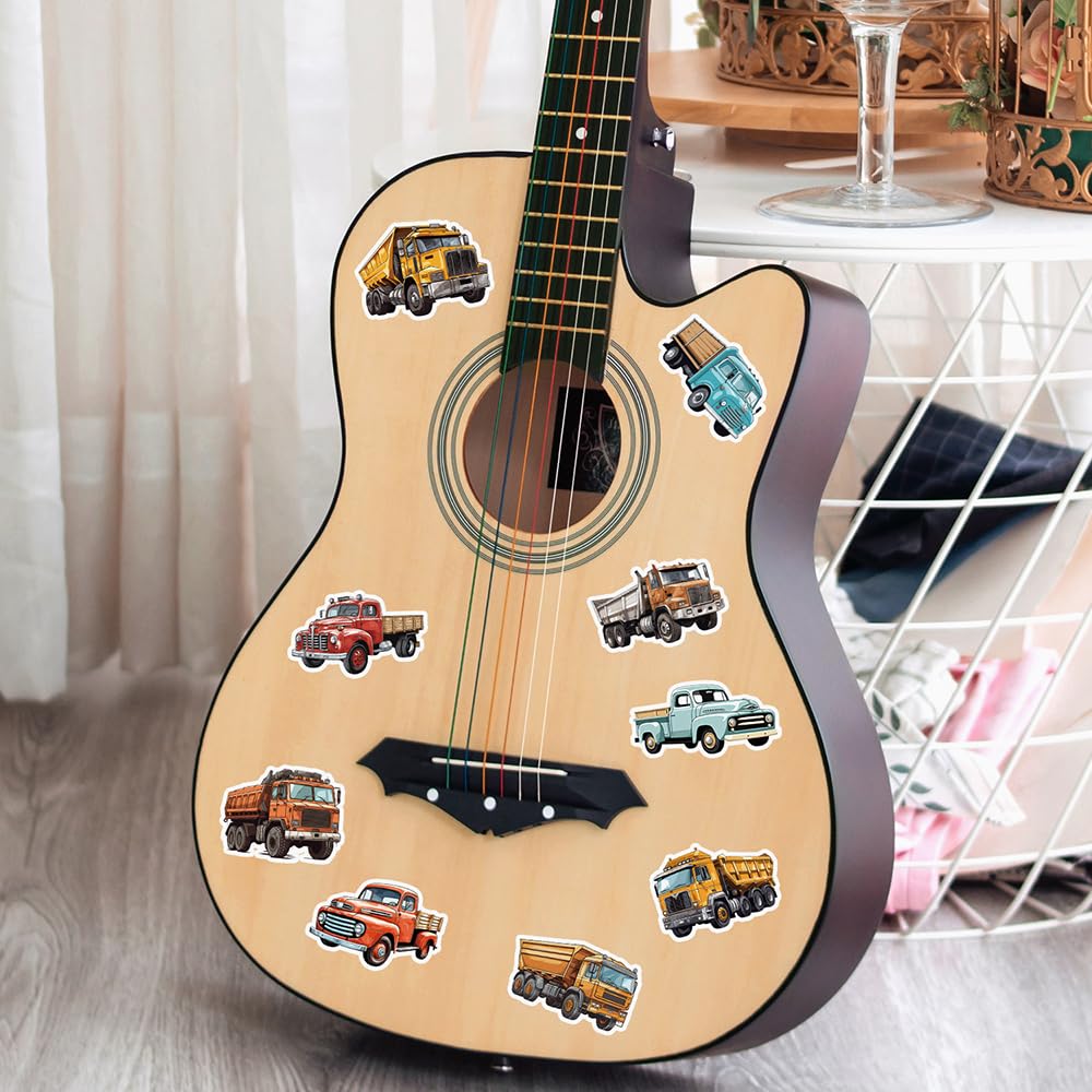 Vintage Truck Vinyl Stickers, 100 PCS Waterproof Detailed Object Decals for Laptops Scrapbooking, Journals, Notebooks - Image 4
