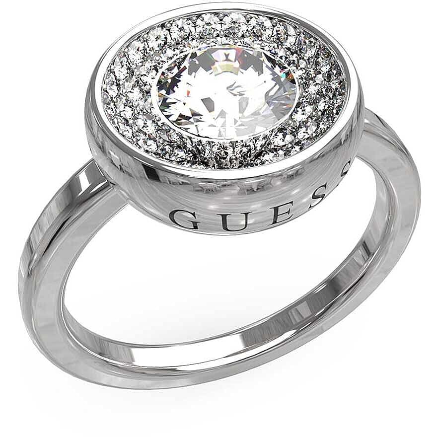 Bague GUESS JUBR03397JWRH56 en métal précieux usiné avec la précision de la marque