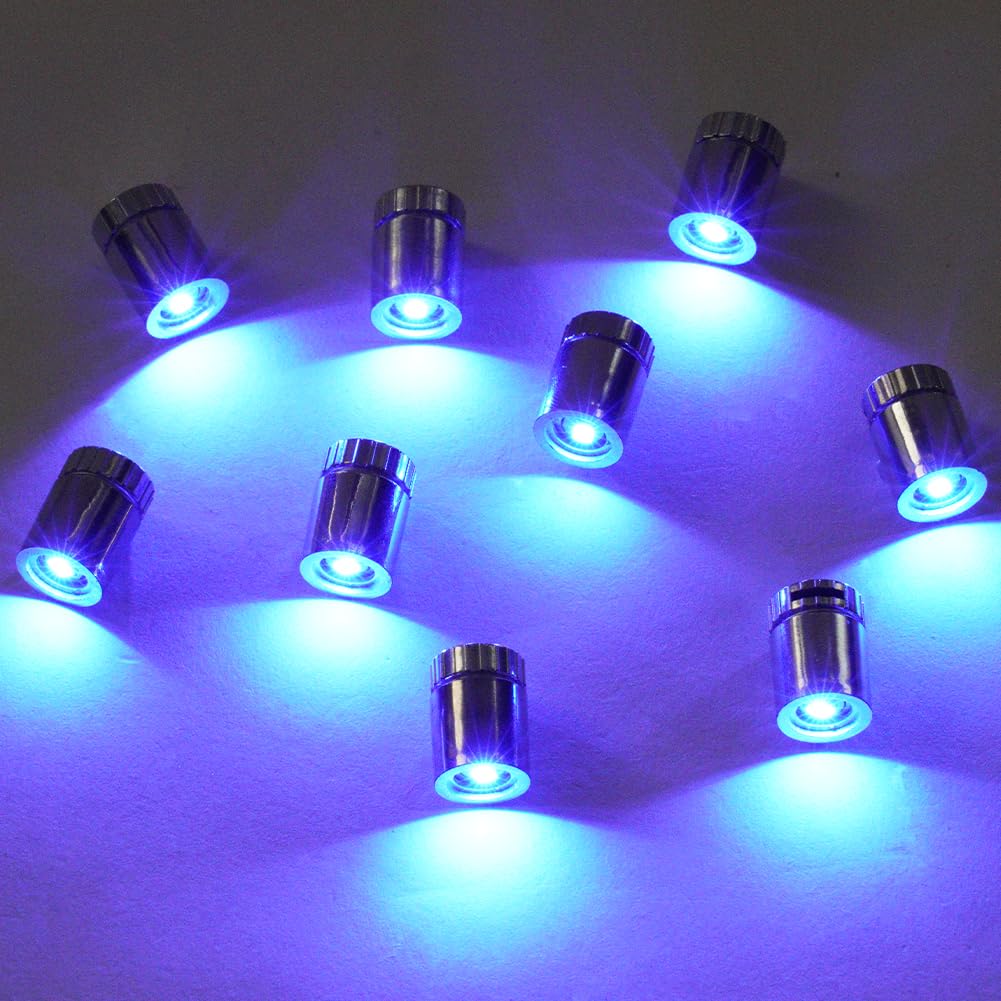 AUAUY 22 szt. Mini światła LED, mini LED na baterie, małe światła dla rzemiosła, do papierowych lampionów, dekoracji domu dla lalek, dekoracji imprezowych, niebieskich