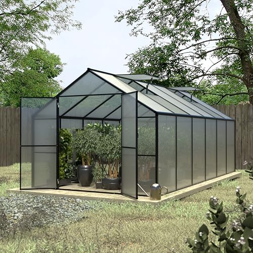Veikou 8x12 Ft Polycarbonate Greenhouse For Outdoors, Outdoor Greenhouse Kit ...