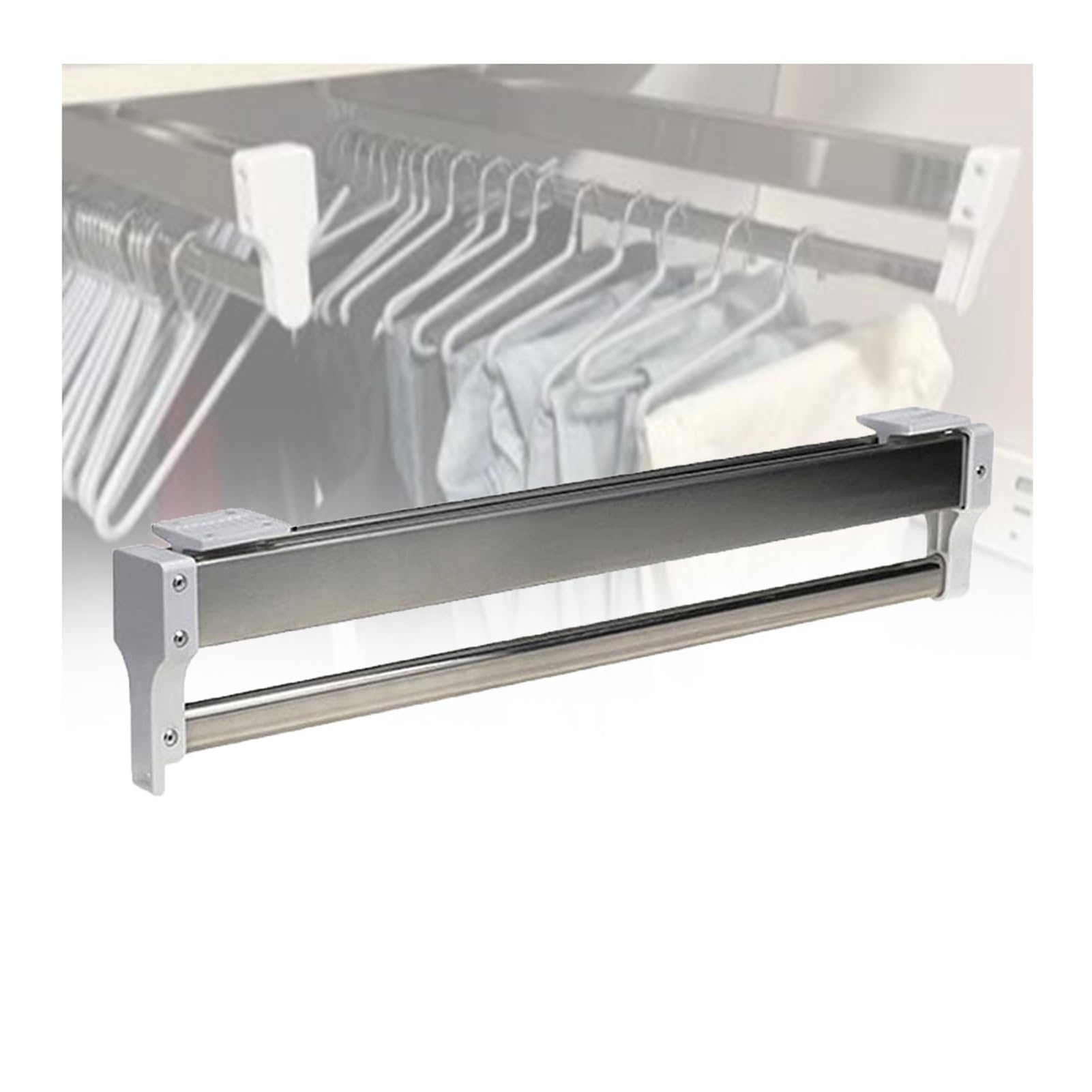 Solution d'organisation de placard extensible en acier robuste 550mm