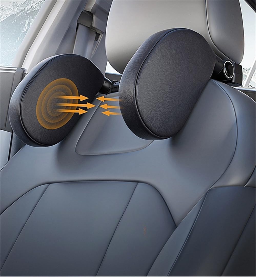 Car Headrest Car Chair Seat Headrest Car Interior Side Support 3D Memory Foam Sleeping Neck Pillow Four Seasons Universal Several Colors to Choose from, Size [10.24 * 8.66 * 5.12] inch (White)