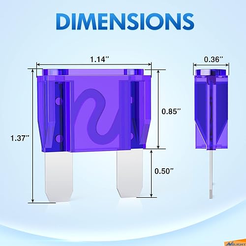 Miniatura 26 de Nilight 105 fusibles Micro2 ATR APT Kit surtido de fusibles de cuchilla de automóvil Micro 2 repuesto 5A 7.5A 10A 15A 20A 25A 30A Automotriz