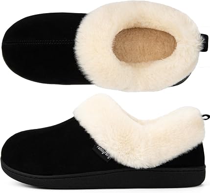 FamilyFairy Women's Warm Bootie Slippers Winter Gift Non Slip House Shoes