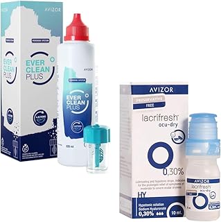 🚨 EXTREME: Avízor EVER Clean Plus Pack 225 ml Box + 30 Tablets + Lacrifresh Ocu-Dry 10 ml – Lens Cleaning Solution and Disinfection +…