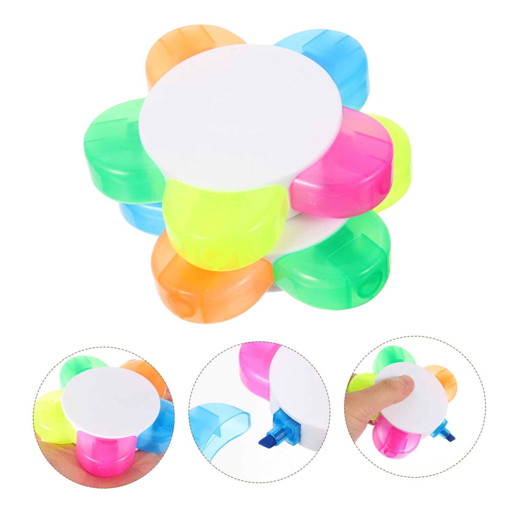 10 Stück Blütenblatt-textmarker Farben Fluoreszierende Schräge Spitze Kleine Handliche Marker für Schule Büro Notizen Ergonomisches Design Platzsparend für Gruppenarbeit