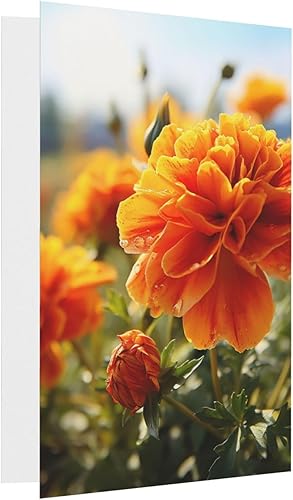 Miniatura 9 de CSGJMYGS Tarjetas de felicitación de flores de caléndula con sobres, tarjetas de agradecimiento con sobres, tarjeta de feliz cumpleaños, 4 x 6