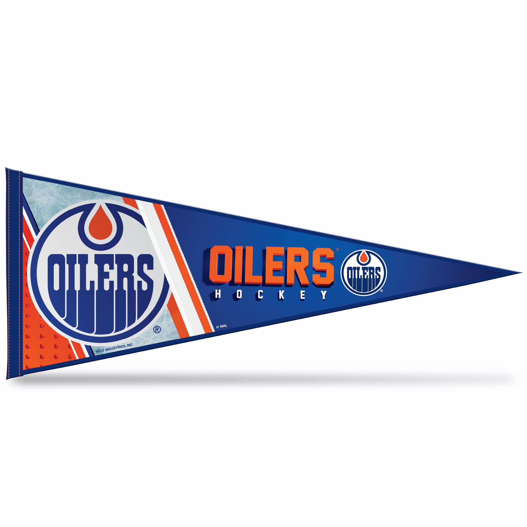 NHL Hockey Edmonton Oilers Primary 12" x 30" Felt Wall Décor Pennant - Great for Home/Bed Room/Man Cave Décor