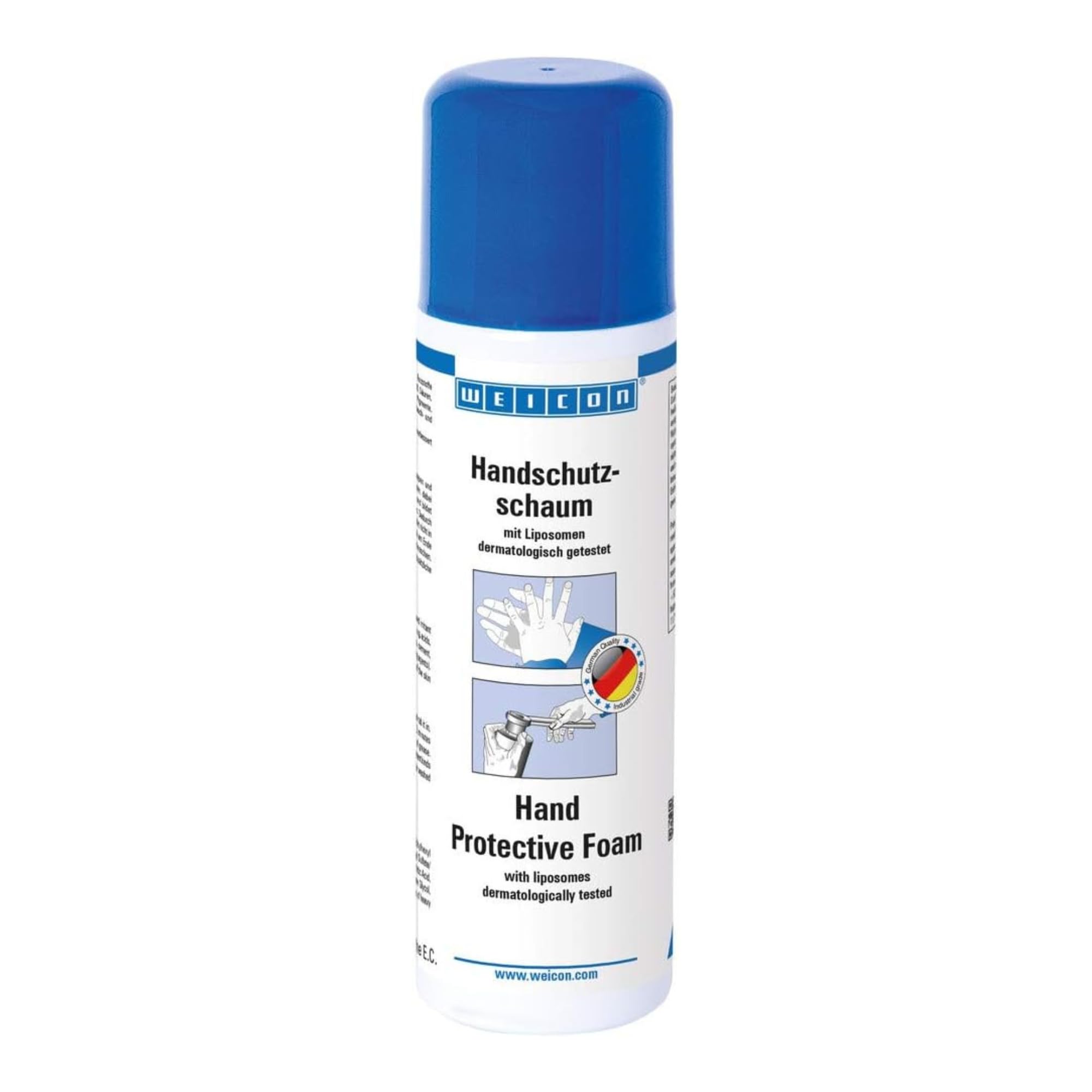 WEICON Handschutzschaum | 250 ml | Schaum | wasserfester Handschuh zum Hautschutz vor Schmutz, Ruß uvm. für Mechaniker | Gartenarbeit | dermatologisch getestet