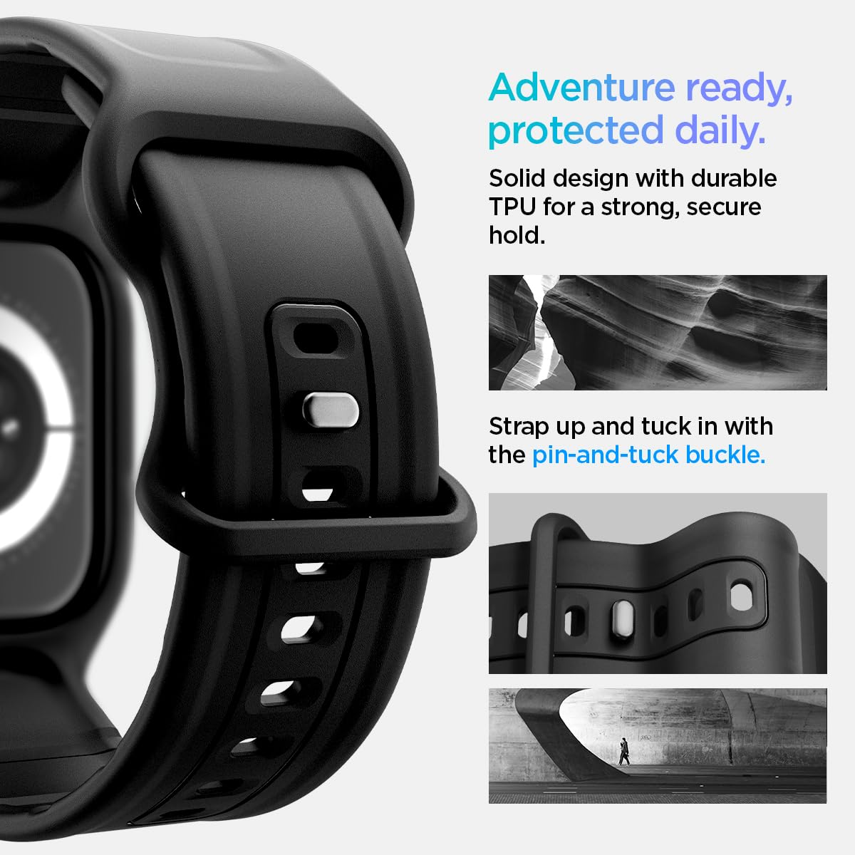 Spigen Vault Pro Hülle Kompatibel mit Apple Watch 11/10 46mm (2025/2024) - Matt Schwarz