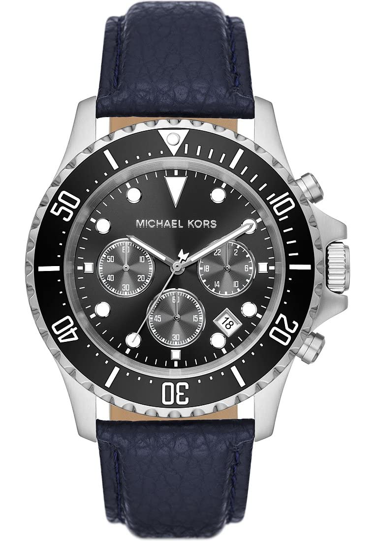 Michael KorsEverest Watch for Men, Chronograph movement with Stainless steel or Leather strap