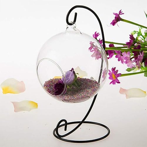 Miniatura 2 de Macetas colgantes para plantas de interior, soporte de farol de metal de hierro, soporte colgante de adorno de candelabro de metal para pared y