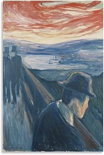 Edvard Munch Despair Canvas Wall Art Prints Poster Gifts Photo Picture Painting Posters Room Decor Home Decorative 08x12inch(20x30cm)