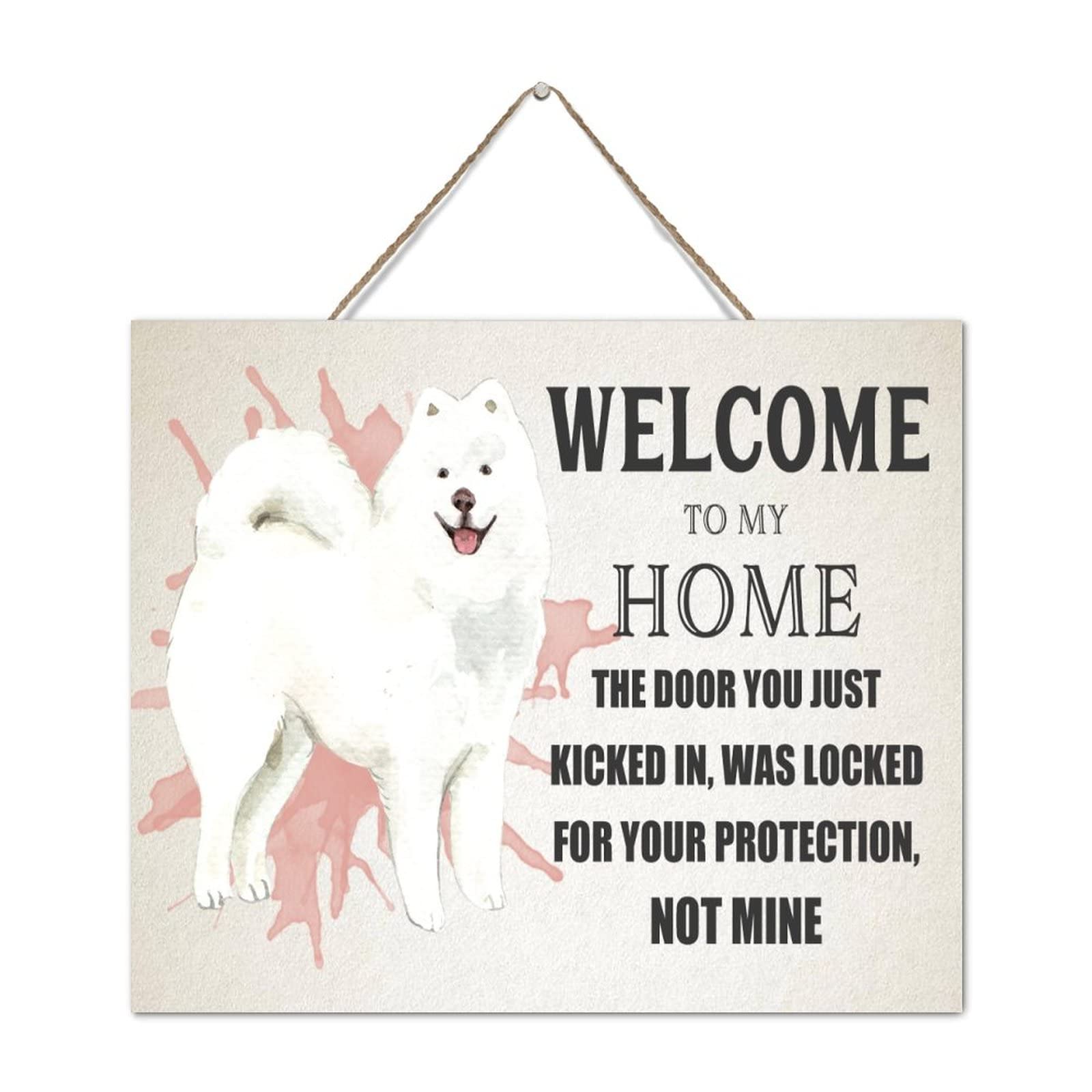 Plaque murale en bois vieilli Welcome To My Home au style antique et chaleureux