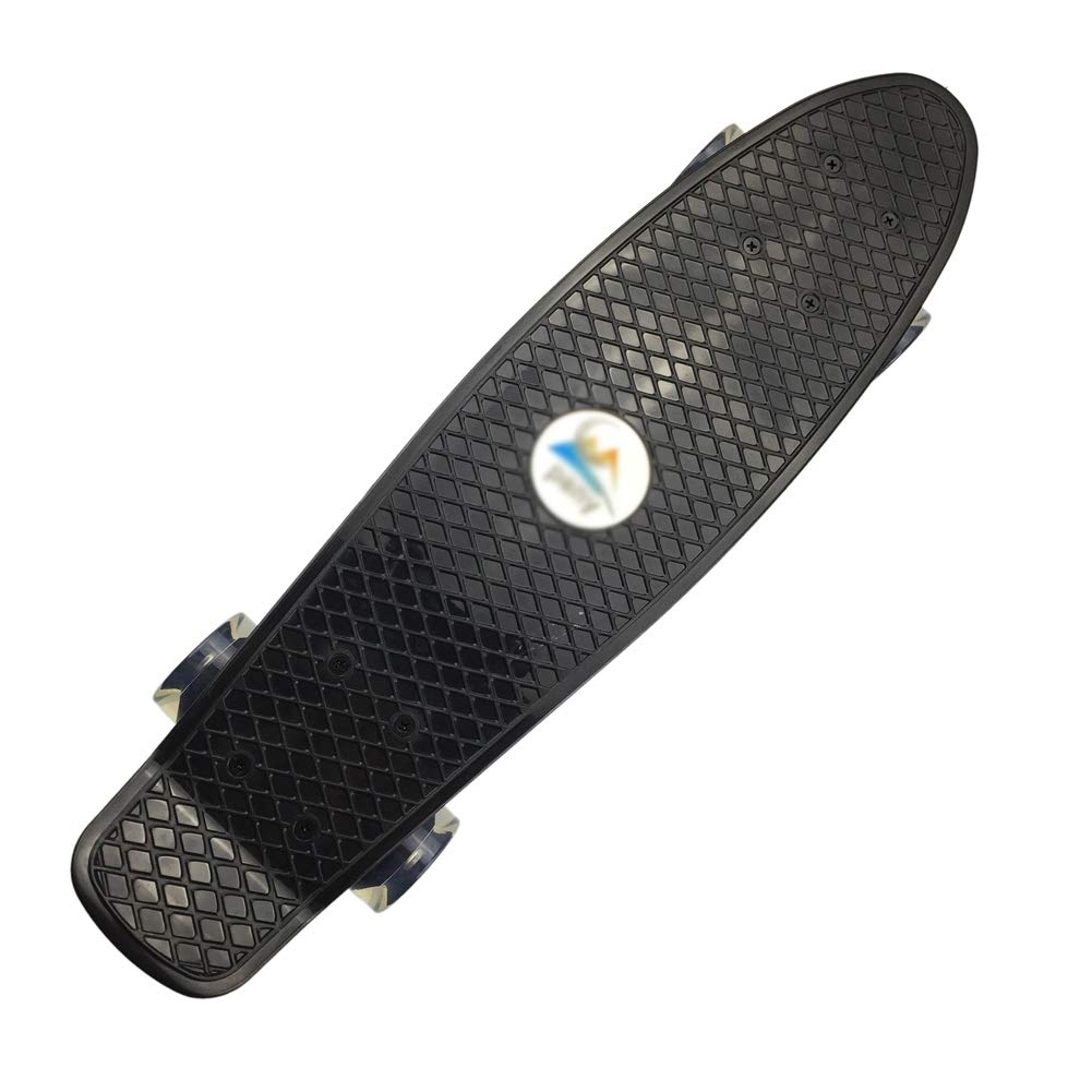 Mini Cruiser Skateboard Tabla Completa Retro 22" 56 cm Tabla de Skate Vintage con Tabla de Plástico con PU Rueda Flash Rodamientos ABEC-7 para Adultos Niños Niños Niñas