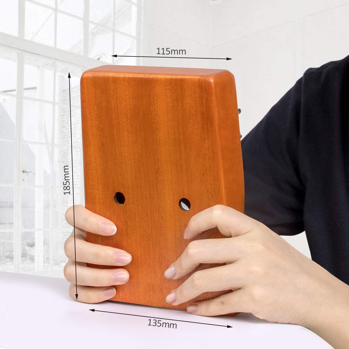 AKLOT 17 Chiave Kalimba elettrico,EQ Kalimbas Thumb Piano Marimba con pickup integrato Set di avvio professionale Kalimba per bambini principianti adulti