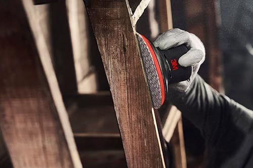 Miniatura 9 de 3M Lijadora orbital aleatoria neumática, 88952, de 6 pulgadas, sin vacío, órbita de 38 pulgadas, ligera y cómoda, 12000 RPM, motor 28 HP (209W),