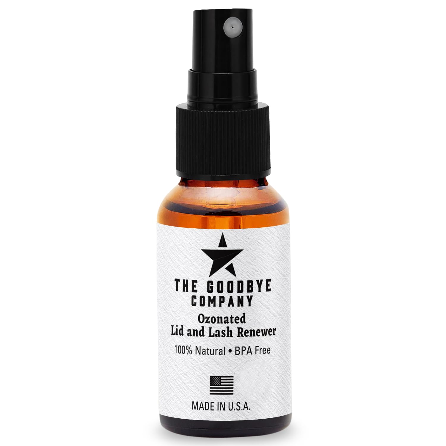The Goodbye Company Ozonated Lid and Lash Renewer; Hypochlorous Acid Spray Eyelid & Eyelash Extension Cleanser; 100% Natural Lash Cleaning Kit; Made in USA (30 mL)