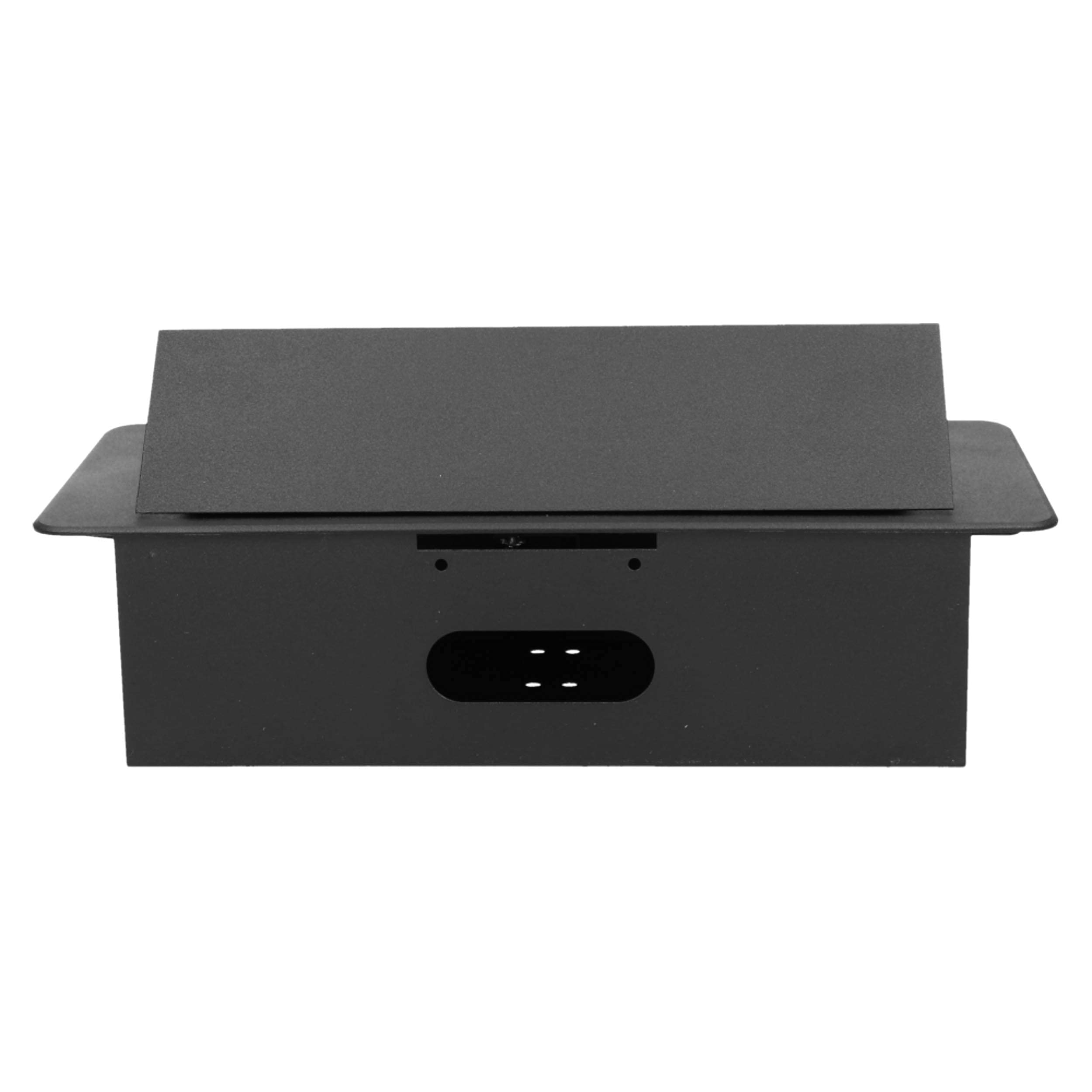 Orno AE-1336/B(GS) Bloc Multiprise Electrique Encastrable Escamotable 3 Prises 2500W, Prise Allemande (Noir)