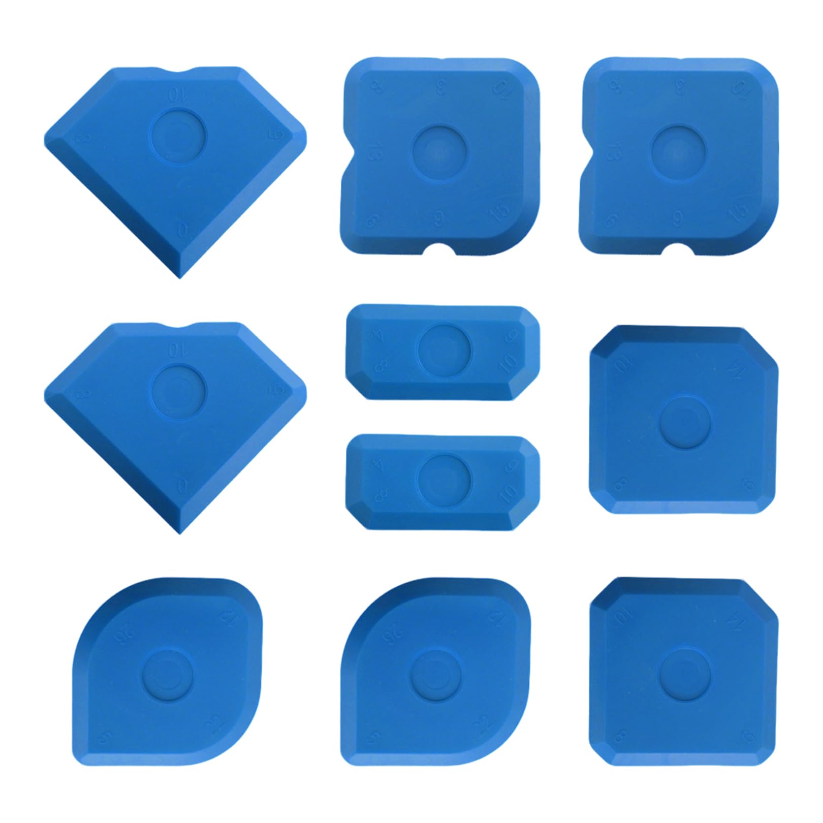 10pcs Silicone Caulking Block Spreader Tool Set,Caulking Tools for Sealing, Smoothing, Portable Smoothing Tools, and Removing, Reusable and Durable for DIY and Professional Use