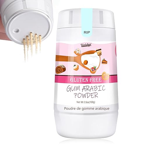 Gum Arabic Powder, 3.5oz Pure Acacia Gum Powder for Watercolor Paint Binding, Baking, Cosmetics, Ice Cream, Yogurt, and Cocktails, Premium Arabic Gum Powder Food Grade Thickener and Binder