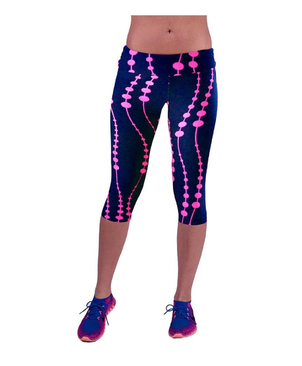 Women's High Waist Fitness Yoga Sport Pants (M, Hot Pink)