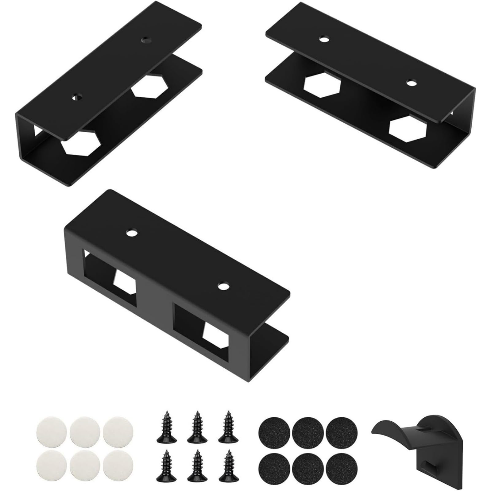 Space Saving Underdesk Laptop Mounting Bracket Metal Shelf Holder with Mounting Screws for Notebook Electronics