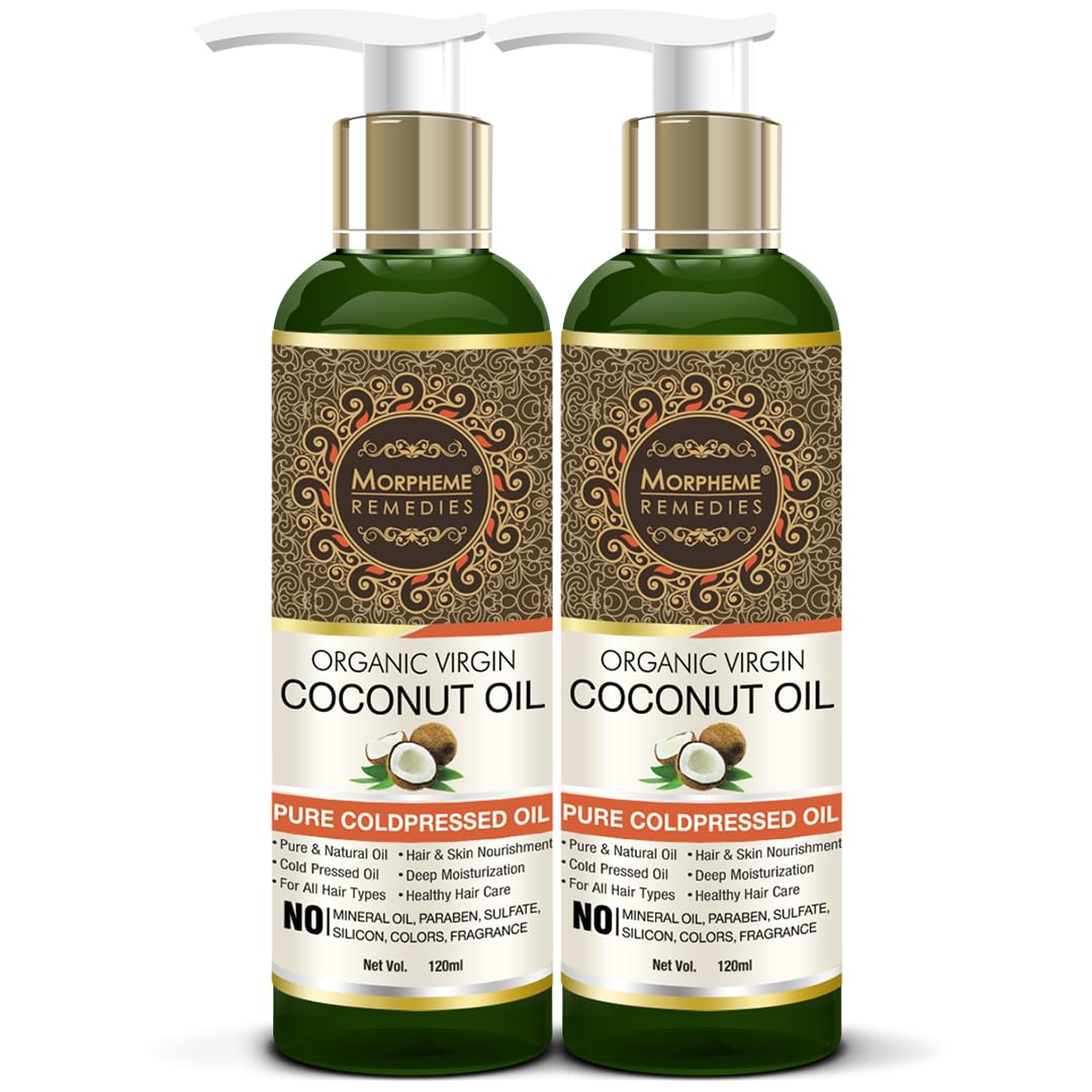 Morpheme Remedies Organic Virgin Coconut Oil 120ml - Pack of 2