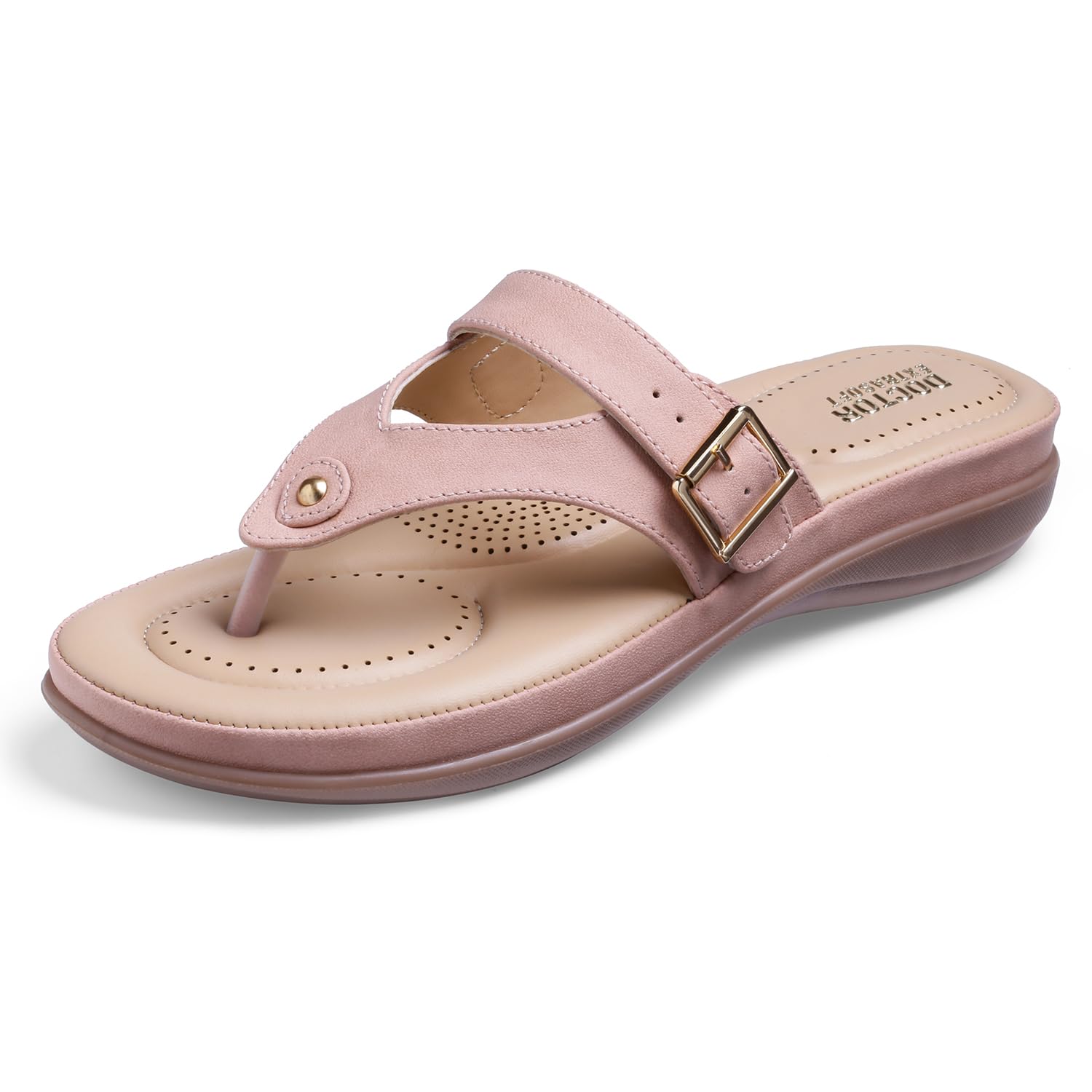 Women's Flat Comfortable Memory Foam Slippers/Flip-Flops Fashion Stylish Casual Diabetic Orthopedic Lightweight Synthetic Slip-on Sandals with Adjustable Strap for Girls/LadiesD-623-image-41
