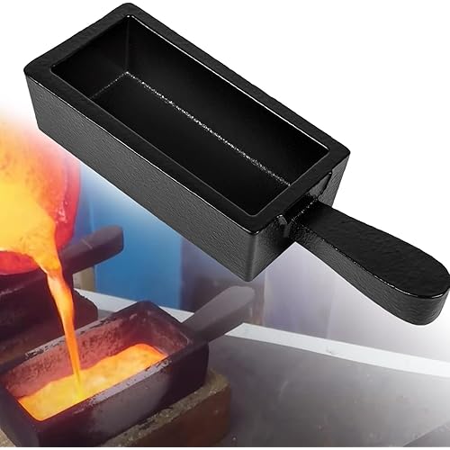 100 oz Troy Ounce Gold Bar Loaf Cast Steel Ingot Mold for Melting Refining Casting Gold Silver Copper Iron Aluminum Brass and Other Metals