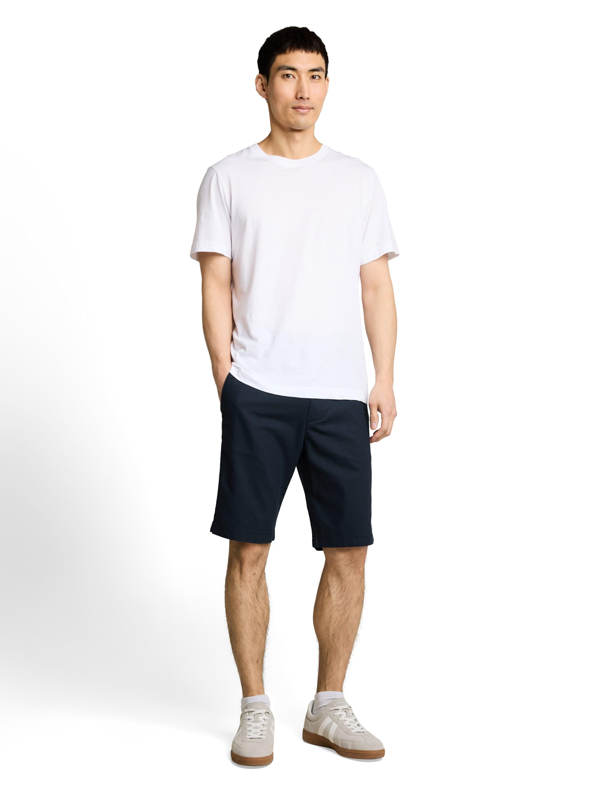 TOM TAILOR Herren TTREGULAR Chino Shorts mit Leinenanteil 1051619
