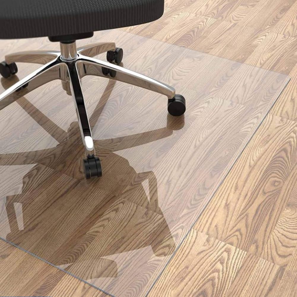 Tapis de protection de sol robuste en PVC transparent de 1 mm d'épaisseur, imperméable, idéal pour les sols en bois dur et carrelage, solution durable et antidérapante