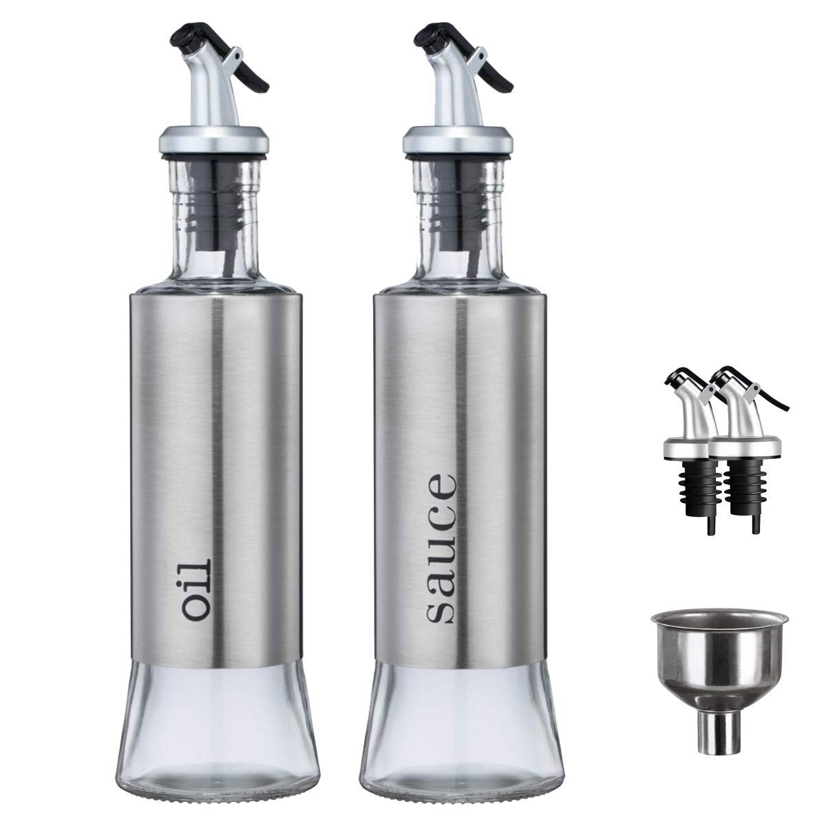 Buy Somine 2 Pack Oil and Soy Sauce Dispenser Bottles Set with No Drip