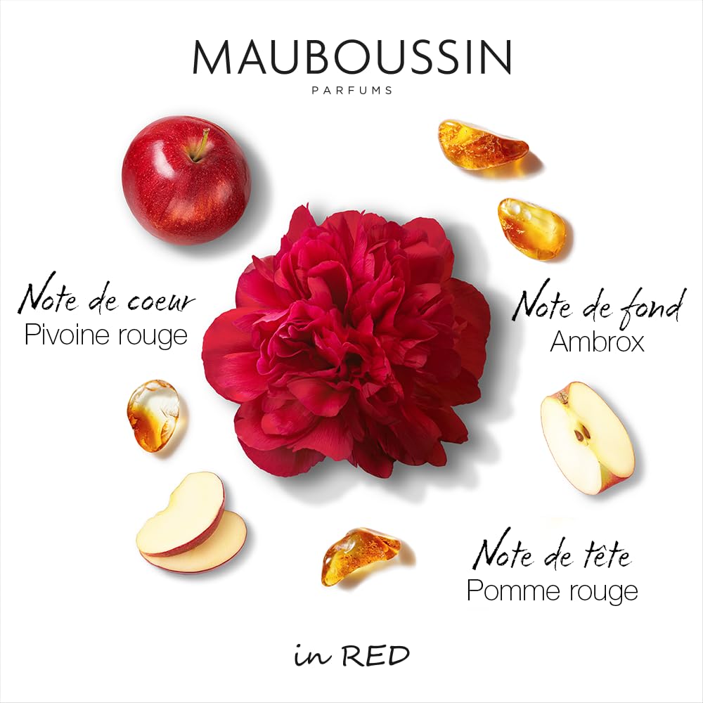 Mauboussin - Cofanetto Prestige In Red : Eau de Parfum 100ml, Latte Corpo 75ml, Spray da Viaggio 20ml & Borsa a Tracolla