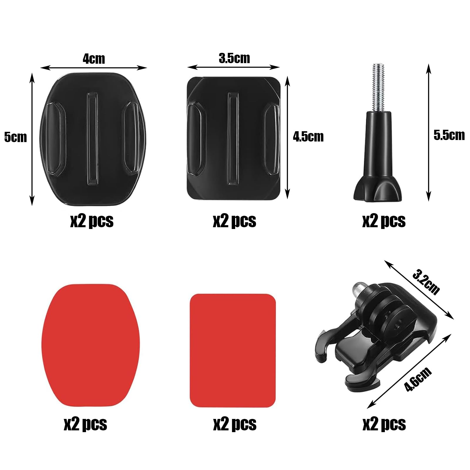 Supporti Adesivi Per Action Cam GoPro - 35 Pezzi Kit Per Casco E Sport Estremi - Foto 5
