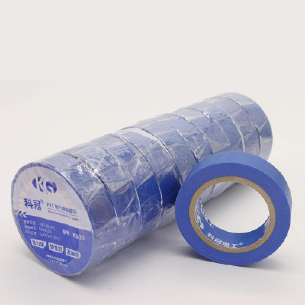 Cintas eléctricas de PVC Hardware de 16mm x 8m pack de 10 rollos aislantes color azul