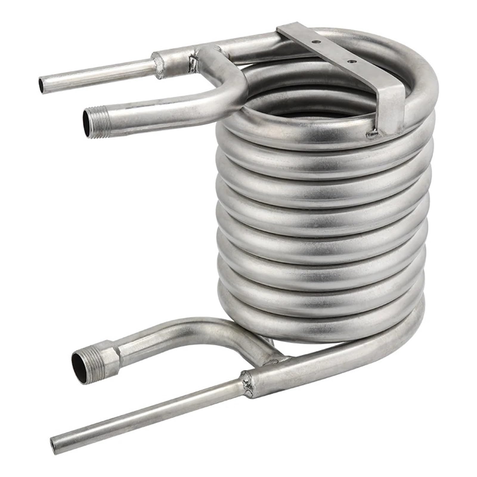 Zxzzas One Color Heat Exchanger, Counterflow Wort Chiller Stainless Steel Coil Tube Chillers Garden Hose Fittings Homebrew Beer Cooler Counter Flow Wort Chiller