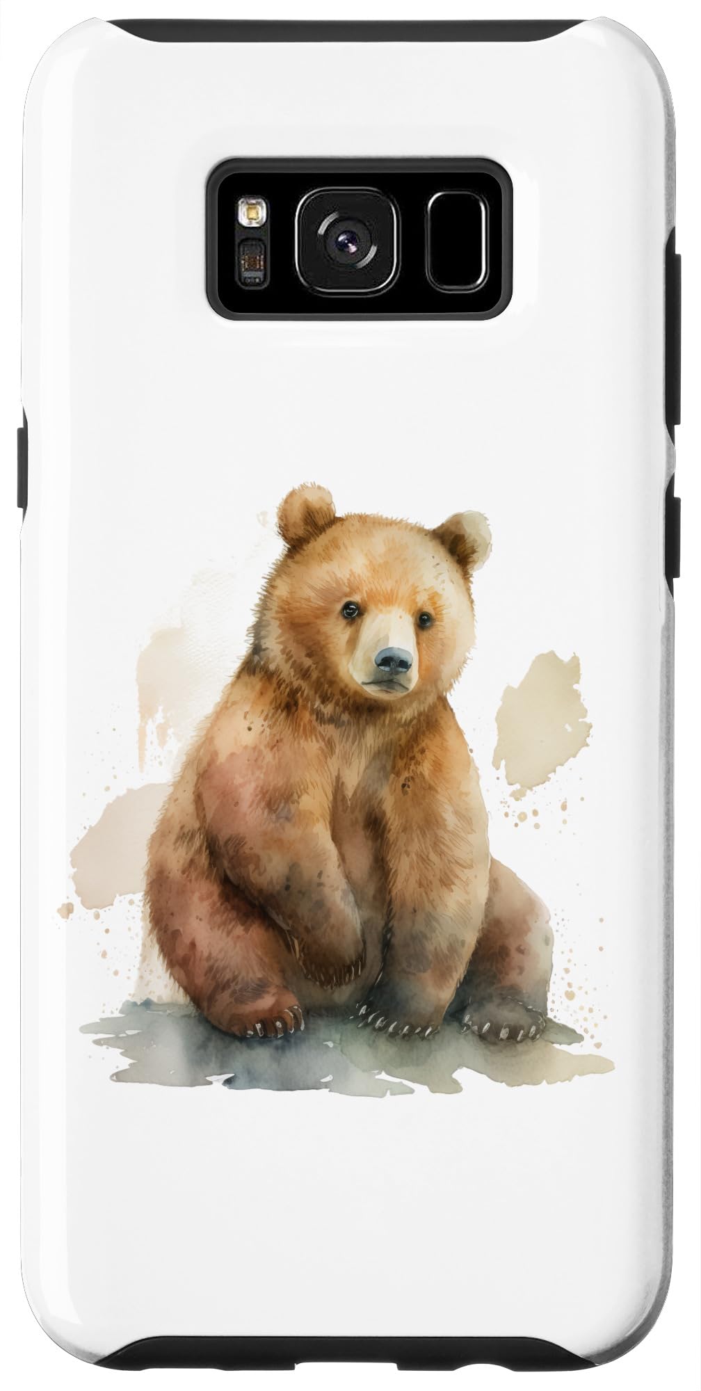 Galaxy S8+ Sweet Grizzly Bear Brown Bear T-Shirt Watercolour Art Case